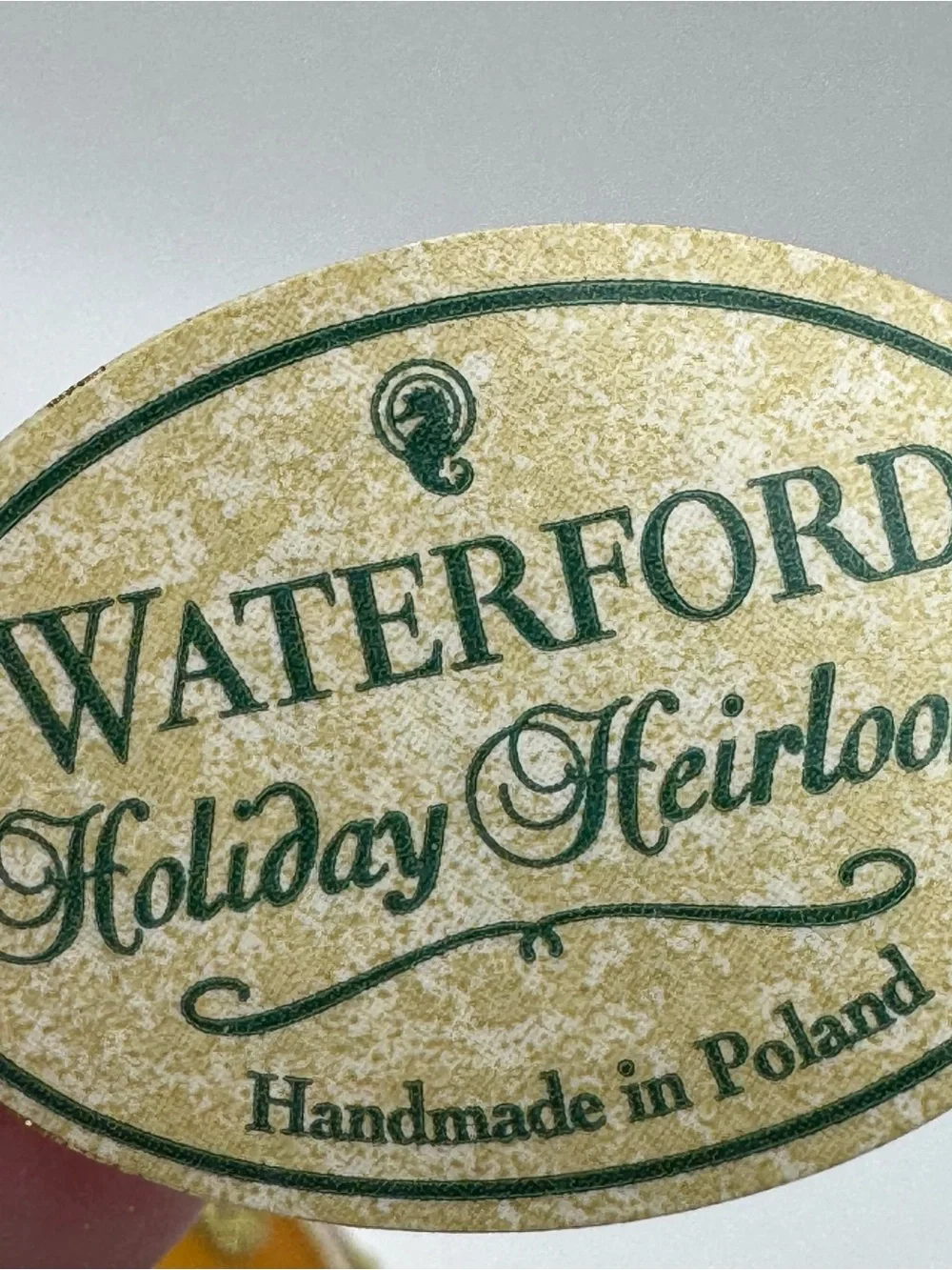 1999 Waterford Holiday Heirlooms Christmas Jubilee Ball Ornament Handmade Poland